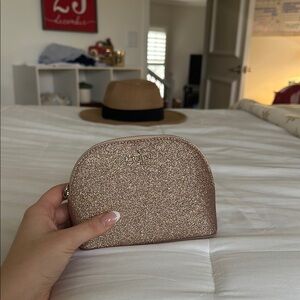 NEW Kate Spade Rose Gold Glitter Clutch